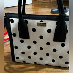 Used Like New Kate Spade Poka Dot Bag Polka Dot Travel Bags, Polka Dot Shoulder Bag For Daily Use, Rectangular Polka Dot Bags For Daily Use, Kate Spade Casual Satchel Bag, Casual Polka Dot Bags For Everyday Use, Polka Dot Tote Shoulder Bag For Everyday Use, Polka Dot Tote Shoulder Bag For Daily Use, Everyday Polka Dot Bags, Poka Dot