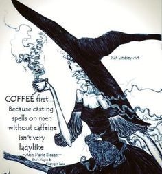 Witchy Cafe, Coffee Spell, Witchcraft Tattoos, Cafe Vibes, Witch Pictures, Witch Signs, Magick Symbols, Witch Quotes, Coffee First