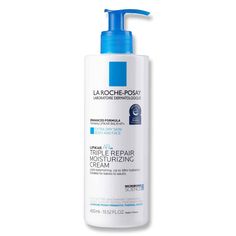 La Roche-Posay Lipikar AP+M Triple Repair Moisturizing Cream is a gentle, fragrance-free face and body moisturizer that helps alleviate dry to extra dry, sensitive skin by supporting the skin's microbiome and barrier, and helping restore/preserve the skin barrier. Suitable for babies two weeks and up, children, and adults, this non-comedogenic, allergy-tested moisturizer is clinically shown to reduce dry, rough skin and provide 48 hour hydration. Key Ingredients: Ceramide-3: A skin-identical lip La Roche Posay Cream, La Roche Posay Moisturizer, La Roche Posay Lipikar, Thick Moisturizer, Face Moisturizer For Dry Skin, Shower Products, Facial Skincare, Dry Skin Body, Extra Dry Skin