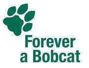 the logo for forever a bobcat with a paw print on it's side