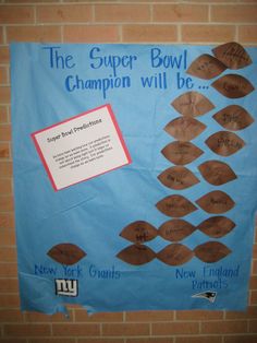 the super bowl champion will be bulletin board