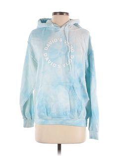 Assorted Brands Pullover Hoodie Size: Medium Tops - used. 50% COTTON, 50% POLYESTER | Pullover Hoodie: Blue Tops - Size Medium Blue Sweatshirt With Drawstring Hood For Spring, Blue Drawstring Hood Sweatshirt For Spring, Blue Spring Sweatshirt With Drawstring Hood, Blue Moisture-wicking Athleisure Hoodie, Outdoor Blue Moisture-wicking Sweatshirt, Blue Moisture-wicking Hoodie, Blue Hooded Moisture-wicking Sweatshirt, Blue Soft-washed Hooded Sweatshirt, Pullover Hoodie