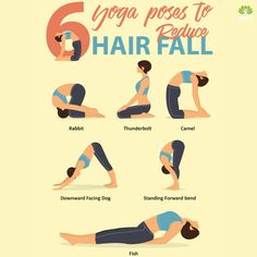 a woman doing yoga poses to reduce hair fall