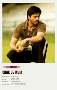 a man squatting down holding a camera in his right hand with the caption chak de india