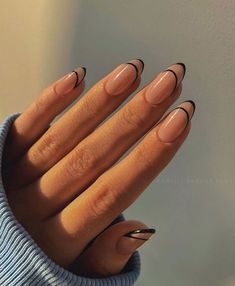 modern french nail art design Kutek Disney, Edgy Nails, Oval Nails, Minimalist Nails, Dream Nails, Fire Nails, Classy Nails