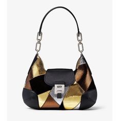 This Comes New, Never Used With A Shoulder Strap Along With A Longer Cross Body Strap. Chic Michael Kors Textured Leather Shoulder Bag, Elegant Multicolor Leather Shoulder Bag, Multicolor Leather Shoulder Bag For Evening, Michael Kors Luxury Textured Leather Shoulder Bag, Luxury Michael Kors Textured Leather Shoulder Bag, Michael Kors Textured Leather Evening Shoulder Bag, Chic Multicolor Shoulder Bag With Branded Hardware, Tan Handbags, Michael Kors Tote Bags