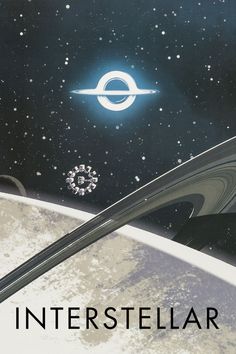 an advertisement for intersteular science fiction with saturn in the background and stars on the sky