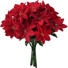 PRICES MAY VARY. 🎅🏼-Premium Material: Artificial poinsettia flowers are made of velvet and plastic, you can easily clean the dust of the surface. Inside the stem is durable iron wire. It enables you to bend and adjust the stem into normal shape. 🎅🏼-Realistic Appearance: Red velvet poinsettia flowers are vivid and vibrant, make your home feel vivid, natural and elegant. The head of the poinsettia flower is durable and not easy falling off. 🎅🏼-Versatile Decor: Ideal for Christmas decoration, Christmas showcase landscape layout, stairs, vase, table, fireplace, home, office, hotel, adding warm and festival touch to your Christmas holiday. Also a nice gift for your friends and family. 🎅🏼-What You Received: 5pcs artificial poinsettia bouquet, a total length of 15inch. Each bouquet has 7 Red Flower Bouquet, Xmas Decorations Outdoor, Red Velvet Christmas, Christmas Bouquet, Red Bouquet, Velvet Christmas, Hari Valentine, Poinsettia Flower, Silk Rose