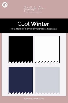 an image of a book cover with the title cool winter example of some of your best neutrals