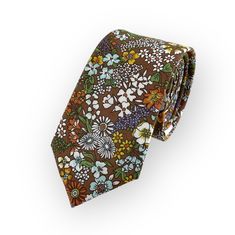 "This handmade floral tie is perfect for grooms seeking a touch of nostalgia on their special day, especially for rustic countryside or bohemian garden-themed weddings. It's also an ideal accessory for a retro-themed party or family photo shoot. Fabric: 100% cotton Style Options: Necktie - Slim 2.5\" width, approx. length 58\" Bow Tie - Pre-tied w/ adjustable straps, approx. 2.4\" x 4.7\" Pocket Square - Approx. 12\"x12\" Care: Dry clean only Thank you!" Bohemian Garden, Retro Party, Retro Stil, Cotton Style, Party Fashion, Family Photoshoot, Style Retro, Suit And Tie