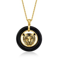 Chain Ideas, Fierce Tiger, Tiger Jewelry, Tiger Necklace, Tiger Pendant, Tiger Head, Sterling Jewelry, Minimal Jewelry, Black Agate