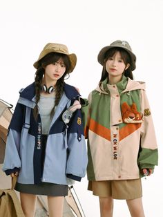 Judy & Nick Couple Camping Windbreaker Jackets - ntbhshop Casual Patchwork Outerwear For Outdoor Activities, Casual Patchwork Track Jacket For Outdoor, Long Sleeve Patchwork Track Jacket For Outdoor, Long Sleeve Track Jacket With Patchwork For Outdoor, Sporty Long Sleeve Patchwork Outerwear, Long Sleeve Patchwork Windbreaker For Outdoor Activities, Long Sleeve Nylon Outerwear With Patchwork, Long Sleeve Patchwork Windbreaker For Outdoor, Outdoor Long Sleeve Patchwork Outerwear