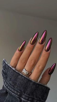 Fall Nail Inspo Acrylic, Inspo Acrylic Nails, Nail Inspo Acrylic, Fall Nail Inspo, Nails Gel Nails, Chrome Nails Designs, Nail Trend