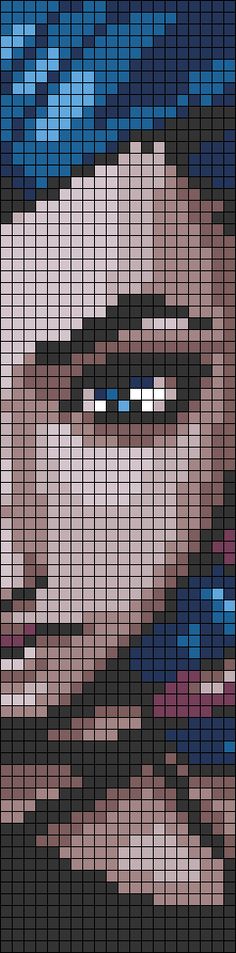 an image of a man's face made out of pixels