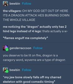 two tweets with the same caption for each other, one has an image of a dragon on it