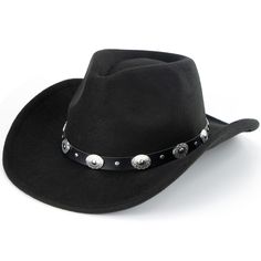 PRICES MAY VARY. High Quality: 65% cotton, 35% polyester, Breathable, lightweight and comfortable for all-day wear. Design: Perfect design For Cowboy And Cowgirl, You Can Make The Black Cowgirl Hat Fit Well With Adjustable String. Look Like a Native Texas Rancher or Rodeo Rider in this felt fedora cowboy Hat. Size: Adjustable strap inside; Hat Circumference: 56-58cm/22-22.8", which fits most people, unisex design suitable for both men and women. Occasions: Western Cowboys Cowgirl Hat is perfect Black Cowgirl Hat, Rodeo Rider, Black Cowgirl, Western Cowboy Hats, Wool Caps, Cowgirl Hat, Felt Fedora, Hat For Men, Cowgirl Hats