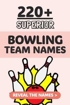 the bowling team name is shown on this poster