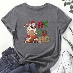 Christmas Graphic & Letter Print T-Shirt, Casual Short Sleeve Top For Women's Clothing Size Large Christmas Tee Shirt With Santa Ho Ho Ho Materials : Polyester & 5% Elastane Woman’s Clothing Sale Size Large True To Size Holiday Clothing Clean, Pet Free Smoke Free Home Key Words For Search Results Only: Woman’s Clothing Junior Girls Clothing Size Small Junior Girls Clothing Size Medium Junior Girls Clothing Size Large Woman’s Small Clothing Woman’s Medium Clothing Woman’s Large Clothing Woman’s S Junior Girls Clothing, Santa Ho Ho Ho, Holiday Clothing, Gingham Jacket, Christmas Tee Shirts, Christmas Graphic, Small Clothes, Large Clothes, Boutique Tops