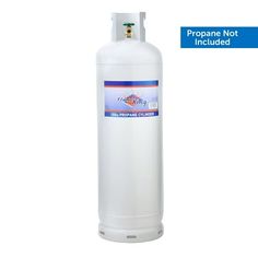 a propane not installed water heater on a white background