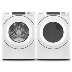 the front load washer and dryer are side by side