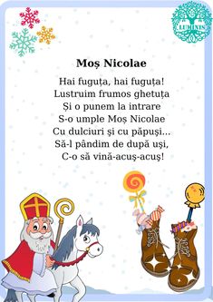 a spanish christmas card with santa claus riding a horse and holding a candy cane in his hand