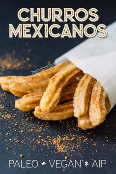 churros in a paper bag with the words churros mexicanos