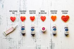 an assortment of different types of toothpaste on a white background with the names of each product