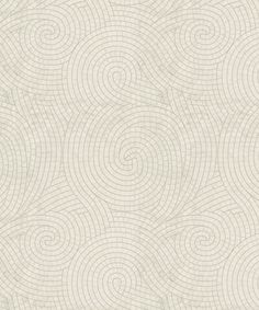 a beige and white wallpaper with swirly circles on it's surface,