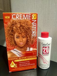 Brown Dye On Natural 4c Hair, Creme Of Nature Hair Color, Adore Hair Dye Black Women, Creme Of Nature Hair Dye, Gray Coverage, Blush Nails, Caramel Brown, Permanent Hair Color, Argan Oil