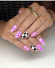 Race Nails, Trending Summer Nail Colors, Pink Nail Design Ideas, Nail Ideas For Summer, Pink Nail Design, Best Nail Ideas, Country Nails, Punk Nails