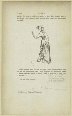 an old paper with a drawing of a woman in a long dress holding her hand out