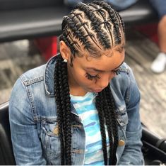 Cornroll Braids, Stylish Cornrows, Design Braids, Feed In Braids Hairstyles, Feed In Braid, Cool Braid Hairstyles