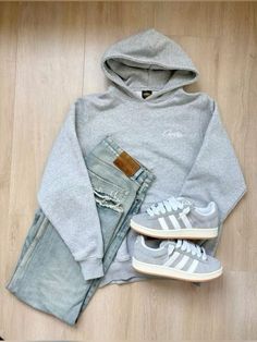 Korean Street Fashion Men, Sweat Gris, Mens Casual Outfits Summer, Outfit Check