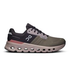 the on cloud running shoe in grey and pink is available for purchase at active footwear