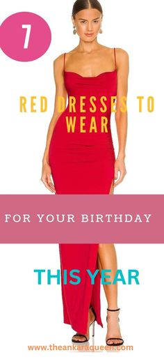 If you're looking for classy and elegant red birthday dresses to wear this year, you should stop right here. Find a list of red birthday dress outfit ideas for black women as well as long and short red dresses to stand out in. #redbirthdaydress