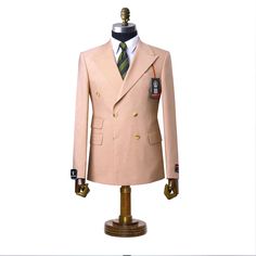 This item is a dolce vita MEN exclusive. A suave double-breasted, four-button jacket brings peak style to the Dutch, a versatile tailored-fit suit that easily balances flash with sophistication and looks great at any formal event or wedding. Features 4 exterior front pockets and peak lapels for a hint of debonair attitude. Styles well with a range of formal looks and footwear. Tailored-Fit Peak Lapel Double-Breasted, 4-Button Jacket 4 Button Cuffs 4 Exterior Front Pockets Unhemmed Flat Front Pan Wedding Features, Flat Front Pants, Peak Lapel, Button Jacket, Fitted Suit, Formal Suits, Double Breasted Jacket, Formal Looks, Jacket Buttons