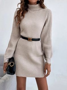 Sweaters Dress, Knitted Jumper Dress, Turtleneck Sweater Dress, Long Sleeve Sweater Dress, Sweater Dress Women, Ribbed Knit Sweater, Knit Sweater Dress, Long Sleeve Bodycon