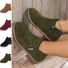 2023 Fall Boots Trends Women, Trending Boots Fall 2024, Trendy Boots For Women, Fall Boot Trend, Ankle Boots Winter, Cheap Ankle Boots, Fall Winter Shoes, Womens Suede Boots, Trendy Boots