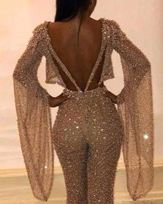 kno796bvt1 Sequin Jumpsuit Long Sleeve, Open Back Jumpsuit, Gold Jumpsuit, Party Jumpsuit, Solid Color Jumpsuits, Wedding Jumpsuit, Sequin Jumpsuit, Cropped Jumpsuit, Long Sleeve Sequin