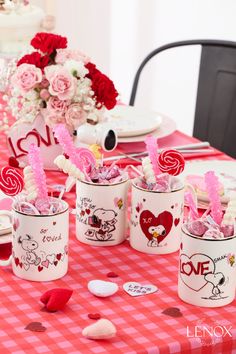 Snoopy Valentine's Day Mugs