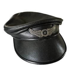 Harley Davidson Med Vtg Leather Captains Cabbie Cap Hat Flat Top W Wheel Emblem Gently Used Preowned Condition Small Marks On Bottom Of Cap, See Photos Very Mild/Small Scuffing See Photos Harley Davidson Accessories, Flats Top, Harley Davidson, Caps Hats, Accessories Hats, Wheel, Mens Accessories, Man Shop, Hats