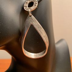 Awesome Earrings Done In A Rustic Finish Post Backs Hammered Circles With Teardrop Shaped Drops Earrings Drop 2.25” Awesome Earrings, Island Design, Artisan Design, Earrings Drop, Design Silver, Earrings Color, Circles, Silver Tone, Jewelry Design