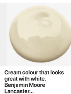 an advertisement for a cream color that looks great with white