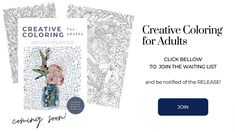 an adult coloring book with the title creative coloring for adults click below to join it