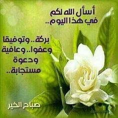 a white flower with arabic writing in the middle and an image of green leaves behind it