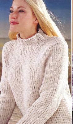 a woman wearing a white sweater next to an image of a woman with blonde hair