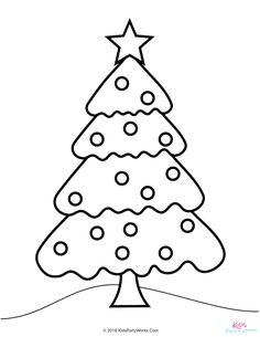 a christmas tree coloring page for kids