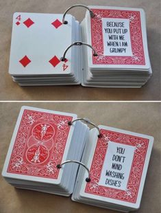 an open book with cards attached to it and the words, you don't know what