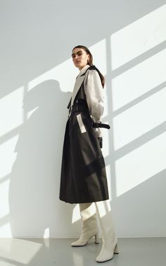 Trench Coat Tied In Back, Acne Studios Trench Coat, Deconstructed Trench Coat, Garment District Nyc, Mugler Trench Coat, Sacai Trench Coat, Trench Coat Black, Contrast Stitch, Double Breasted