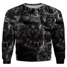 Get your product: Black Panther Sweatshirt
1. PRODUCT INFORMATION:

Proudly printed in America
5.3 oz, unisex fit
Heavy cotton, classic midweight fabric
Material: 100% cotton | Dark Gray: 50% cotton:50% polyester | Light Gray: 90% cotton:10% polyester
Double-needle stitched neckline, bottom hem, and sleeves
Quarter-turned to eliminate center crease
7/8 inch collar
Tear-away label
Machine-wash safe
Copyrighted artwork
2. SIZE CHART:
3. RETURN:
We will gladly issue you a replacement item or issue Black T-shirt With Character Print For Winter, Casual Black Sublimation T-shirt With Graphic Print, Black Cotton Sweatshirt With Sublimation Print, Black Relaxed Fit T-shirt For Winter, Casual Black Printed Tops, Long Sleeve Printed Tops For Streetwear, Cotton Crew Neck Sweatshirt With Character Print, Black Crew Sweatshirt Fan Apparel, Black Crew Sweatshirt With Graphic Print